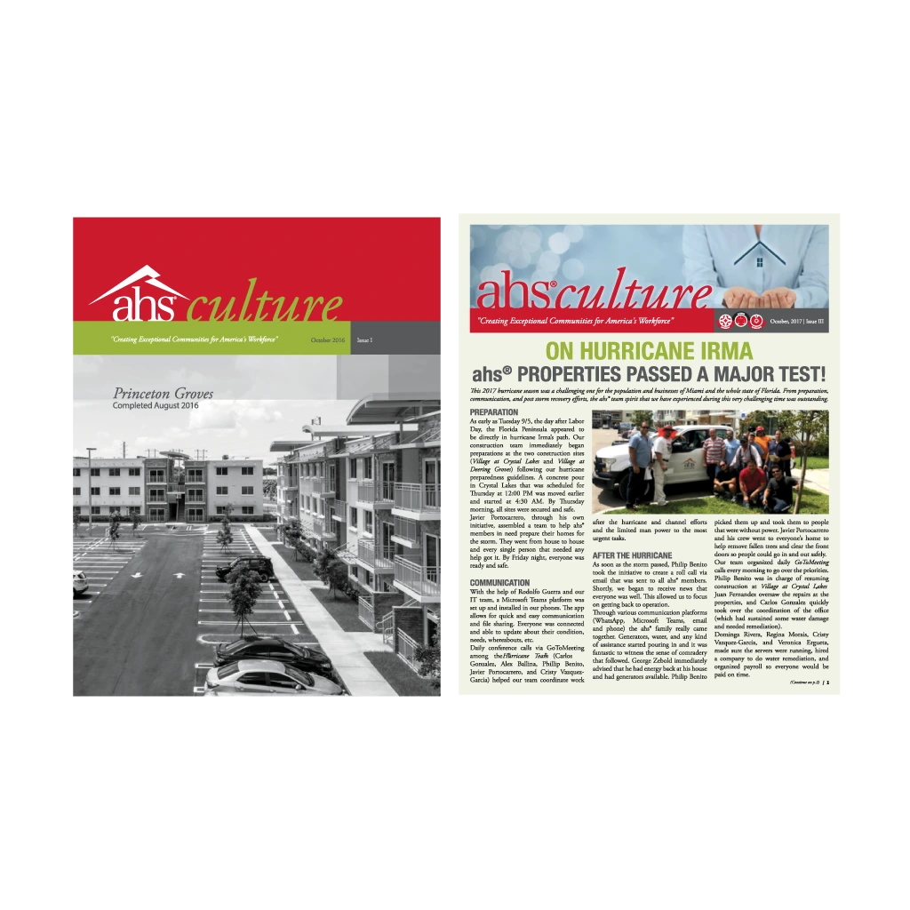 AHS Culture Publication Design